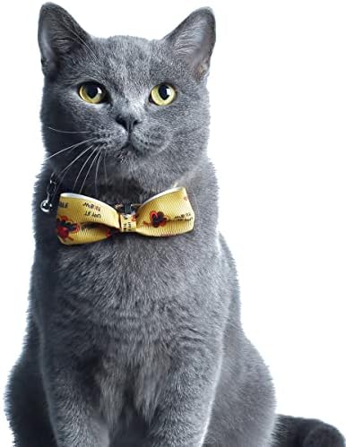 2 חבילה חג המולד חתול צווארון בטיחות הבדלני מתכוונן צבי חתולי קולרים עם מצחיק פעמון