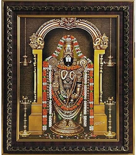 Dalvkot Lord Tirupati Balaji/Venkateswara מסגרת תמונה סוואמי לחדר פוג'ה