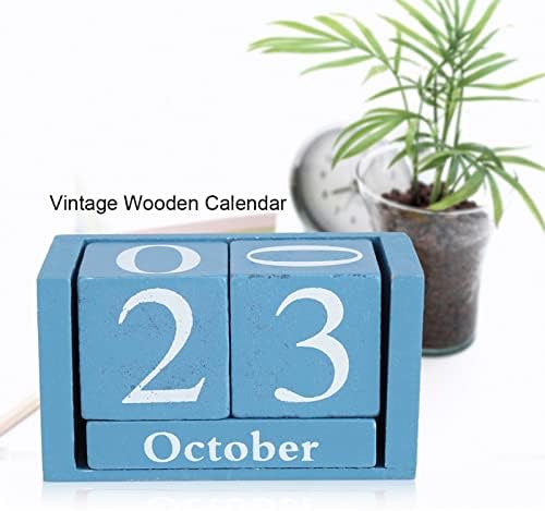 לוח שנה עץ תמידי לוח שולחן עבודה לוח השנה מעץ