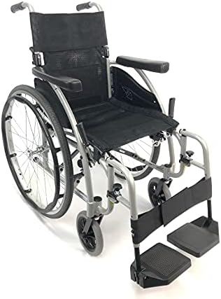 קרמן 25 ק ג כיסא גלגלים ארגונומי עם הדום נשלף 18 כסף