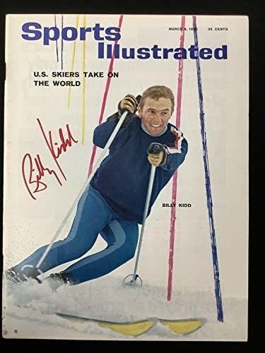 בילי קיד חתם על ספורטס אילוסטרייטד 3/8/1965 אין תווית אלפינית סקי אוטומטי JSA - מגזיני ספורט עם חתימה