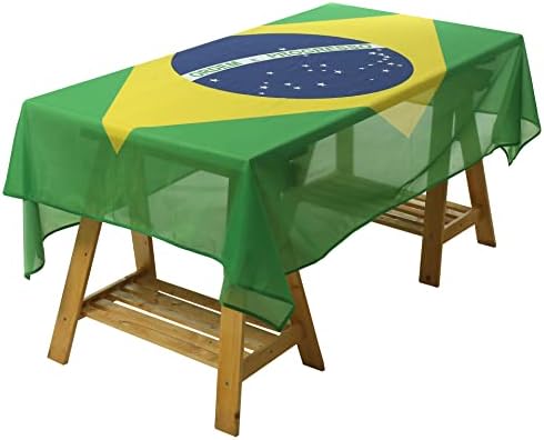 מלבני מפת שולחן ברזיל ברזילאי דגל מפת שולחן לדעוך עמיד רחיץ לאומי דגל מפת שולחן,מתאים מטבח אוכל מפגשים