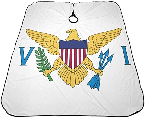 דגל של איי הבתולה של ארצות הברית תספורת סינר סינר שיער חיתוך סלון כף 55 x 66 אינץ