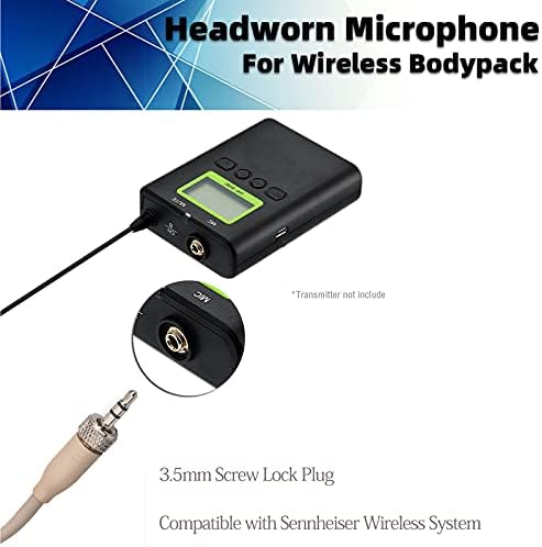 סוג ' יטק מיקרופון אוזניות אוזניות מעל אוזן תליית מיקרופון עבור סנהייזר אלחוטי מערכת חבילת גוף משדר, אידיאלי עבור