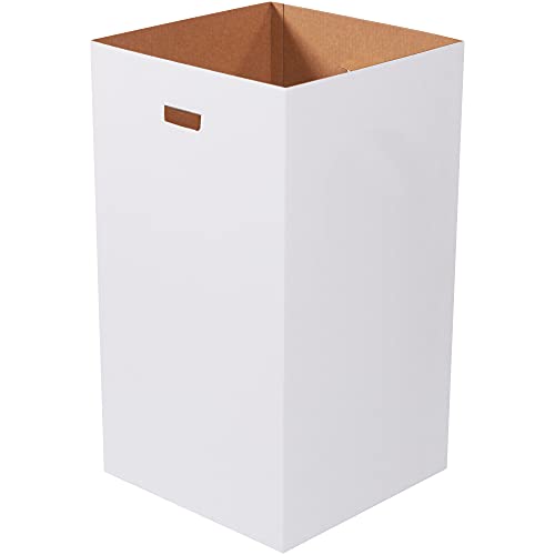 אספקת קופסא נהדרת זבל גלי פח, 50 ליטר, 18 x 18 x 36 , לבן, 10/צרור