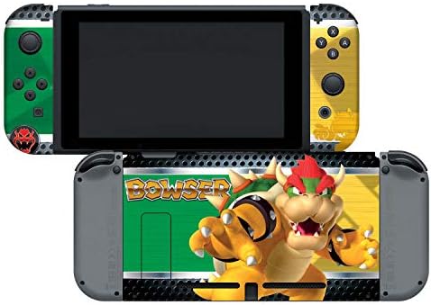 ציוד בקר מורשה רשמית מתג Nintendo Switch Skin ומסך מגן - Super Mario - Bowser VS - מתג Nintendo