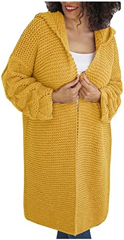 נשים של ארוך קרדיגן מעילי כבל לסרוג מזדמן פתוח קדמי ארוך שרוול רופף סוודר
