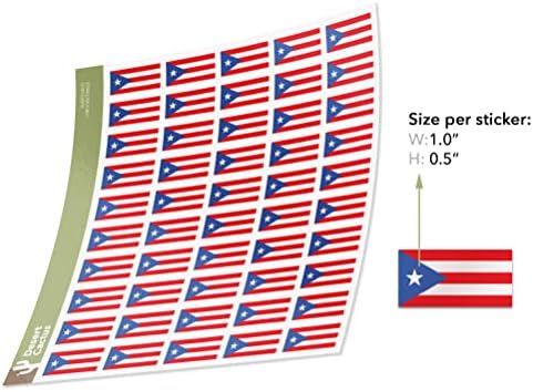 מדבקות מדבקות דגל פורטו ריקו מדבקות מדבקות מלבן 1 אינץ
