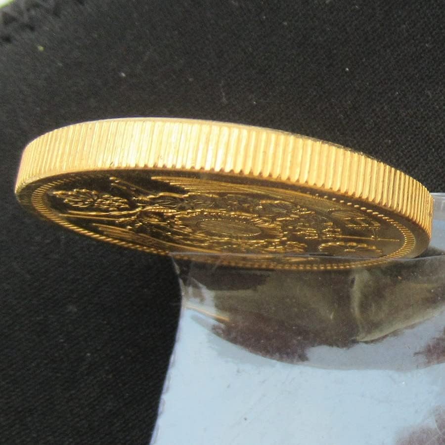מטבע זהב יפני 20 יואן מייג'י 10 שנים העתק מצופה זהב מטבע זיכרון