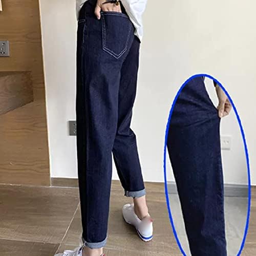 נשים גבוהה מותן למתוח קרסול ג 'ינס מזדמן למשוך-על בבאגי ג' ינס מכנסיים החבר שטף רזה בכושר ז ' אן