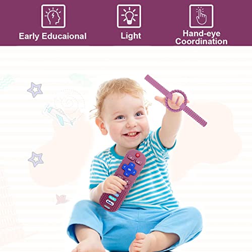 צעצועי שלט רחוק של סיליקון, שלט רחוק מעצבת שקט לתינוקות 3-6 6-12 חודשים, BPA שיניים לתינוקות ללא BPA
