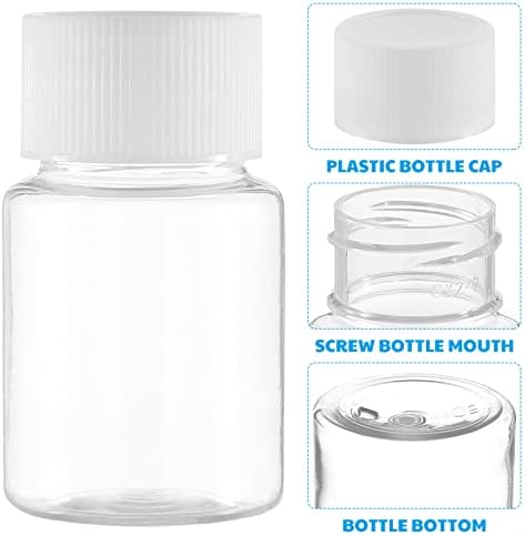 מיכלי נסיעות קטנים 10 יחידות בקבוק גלולות קטן מיני בקבוק ריק שקוף מפלסטיק, בקבוק גלולת רפואת פלסטיק