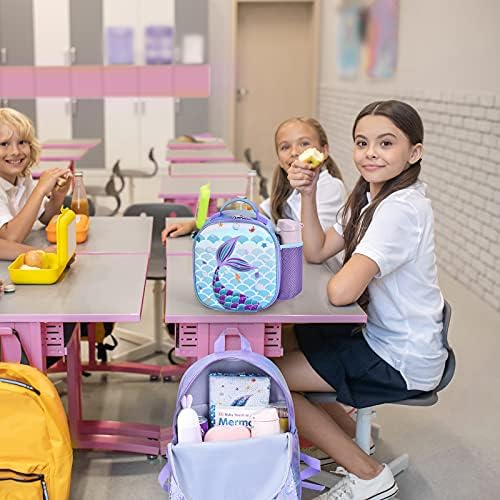 שקית אוכל בת ים של ורנסאי-קופסת אוכל מבודדת 3 ד ' לילדות בית ספר פיקניק קניות ארוחת צהריים מבריקה קרוסבודי עמיד