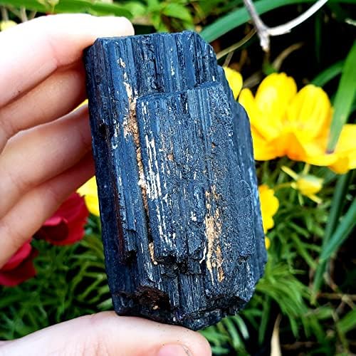 טורמלין שחור שורל מבית אשכול ברזיל יומן גולמי גביש גביש ריפוי אבן חן אבן מס '2