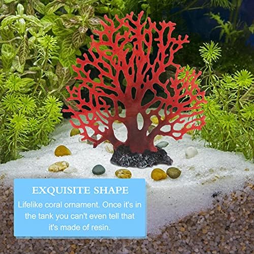 יארדווה ייחודי שונית קישוטי יפה נוף צמחים מזויפים אדום עדין פשוט מיניאטורות סימולציה דגים מתחת למים די