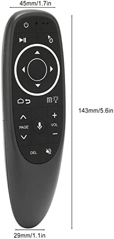 שלט רחוק של עכבר אוויר, שלט רחוק של Bluetooth TV עם למידת IR, בנוי 6 צירים Gyroscope, Plug and