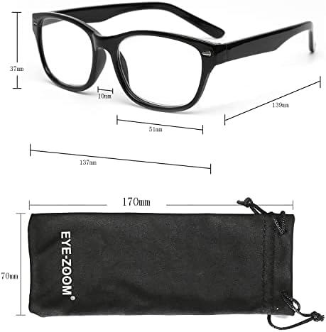 עין זום 3 חבילה רטרו קוראי פלסטיק בציר סגנון קריאת משקפיים לגברים ונשים