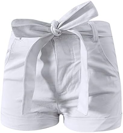 מכנסיים קצרים עם מותניים גבוהים עם סטרץ 'מתחת למתיחה דו כיוונית קצוצה קצוצה המותניים המותניים המותניים