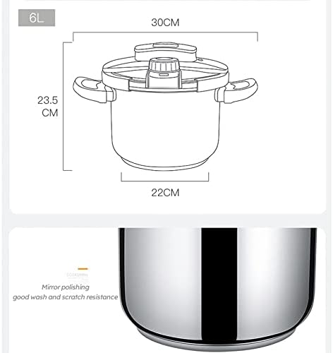 סיר לחץ נירוסטה סיר בישול מרק בשר סיר קיטור לכל התנורים כולל אינדוקציה 4 ליטר / 6 ליטר/8 ליטר
