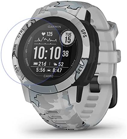 תואם למגן מסך השעונים החכמים של Garmin Instinct 2S, Awaduo 0.33 ממ שעון מגן על מסך זכוכית מזג,