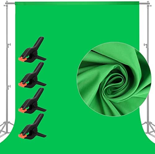 רקע מסך ירוק בגודל 10 על 8 רגל לצילום, רקע וירטואלי כרומאקי לשיחות וידאו פגישת זום, מסך ירוק מבד בד