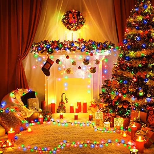 500 הוביל מיני אורות חג המולד-173 רגליים נורות צבעוניות אורות מחרוזת פיות עם 8 מצבי תאורה, אורות