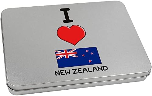 Azeeda 80 ממ 'אני אוהב ניו זילנד' מתכת פח/קופסת אחסון