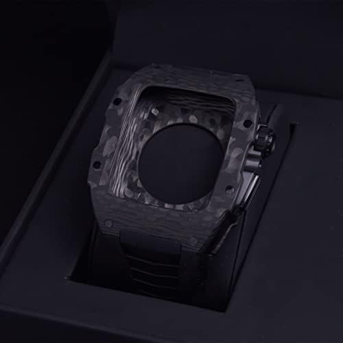 Czke Carbon Case Case Sport Style ערכת MOD עבור Apple Watch 7 45 ממ רצועה קלה עבור IWatch 6