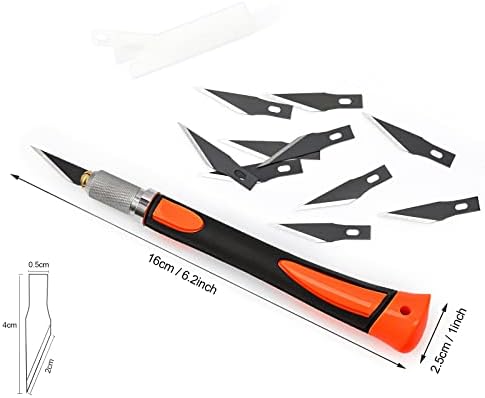 ערכת סכין סכין תחביב של EHDIS מדויק ערכת סכין מלאכה לשירותים עם להבי 10 יחידות לאמנות, מסטנסיל עבודה,