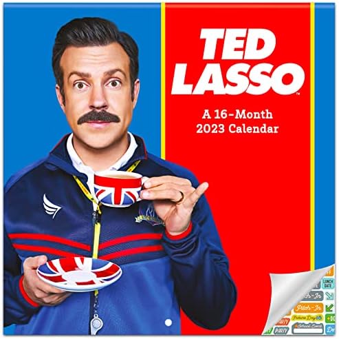 לוח השנה של טד לאסו 2023 - Deluxe 2023 TED Lasso Mini Calendar צרור עם למעלה ממאה מדבקות לוח שנה