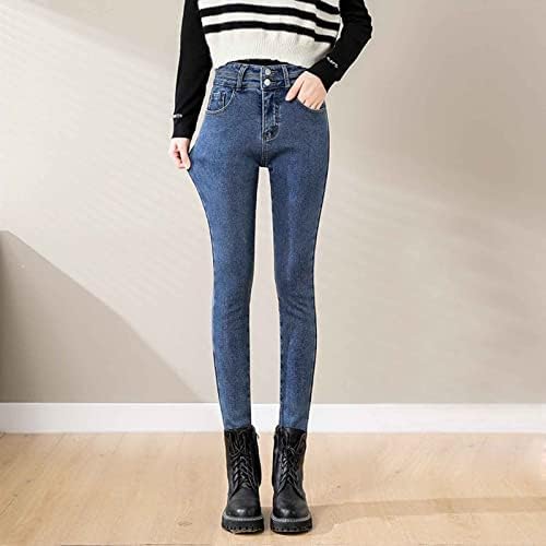 אתקיה סטרייט נשים חורף ג'ינס מותניים גבוהים בשר נשים רזות רזה רזה
