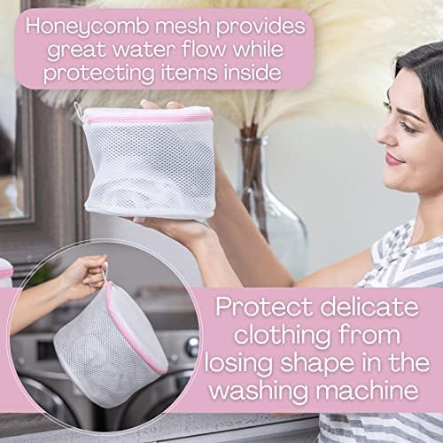 שקיות חזיית רשת ממלין למכונת כביסה, שקיות כביסה הלבשה תחתונה לכביסה