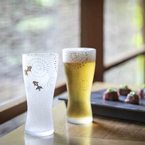 אדריה באר זכוכית זוג סט 10.5 עוז פרימיום ניפון טעם מתנה סט של 2 תוצרת יפן