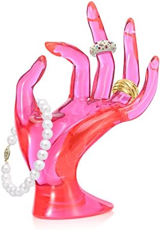 מחזיק תכשיטי יד פלקסיון מחזיק ידיים בובה נשית לצמיד, שעון, מחזיק טבעת יד, דגם צורת זרוע בובה, מעמד יד