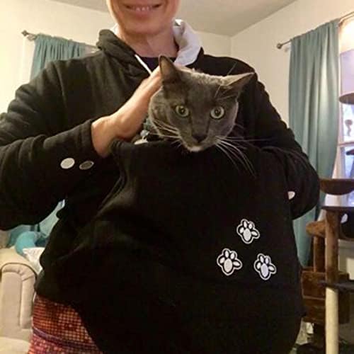 נשים של סתיו וחורף סוודרים צמר רופף לחיות מחמד סלעית סוודר חתול כלב גדול נשים זיפה טוניקת נים