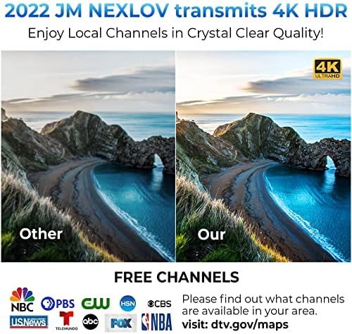 2022 אנטנת טלוויזיה משודרגת אנטנה דיגיטלית HD מקורה - אנטנה חכמה ארוכה 450+ מיילים טווח - מגבר חזק