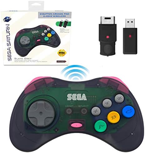 רשמי רטרו-סיביות סגה סטורן 2.4 ג'יגה הרץ בקר אלחוטי 8 כפתור כפתור ארקייד לסגה סטורן, Sega Genesis Mini,