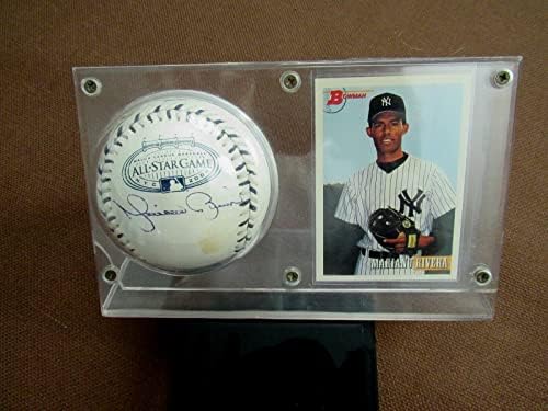 Mariano Rivera Yankees Hof חתום Auto 2008 בייסבול אולסטאר ו -1993 Bowman JSA - כדורי חתימה עם חתימה
