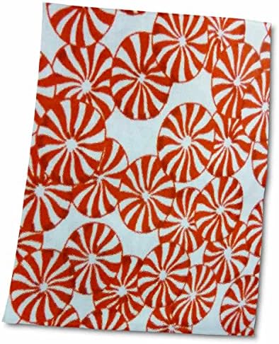 מגבת אדומה מנטה 3 דרוז, 15 x 22, לבן