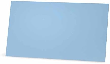 תינוק כחול מקום כרטיסים-שטוח או אוהל-10 או 50 חבילה - לבן ריק קדמי עם מוצק צבע גבול-מיקום שולחן