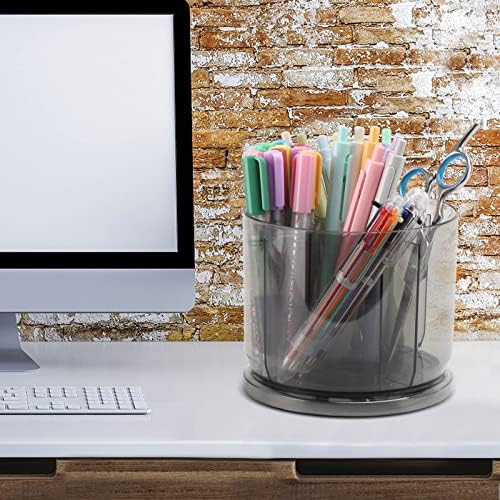ACDESING מחזיק עט מסתובב מחזיק עיפרון מארגן אחסון אספקת אמנות עם 5 תאים עבור ציוד אמנות ביתית