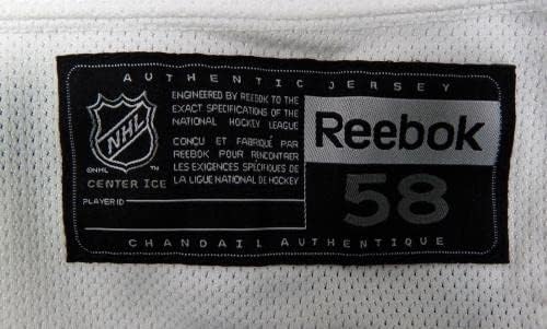 משחק ריינג'רס בניו יורק השתמש בתרגול לבן ג'רזי ריבוק 58 DP32416 - משחק משומש גופיות NHL