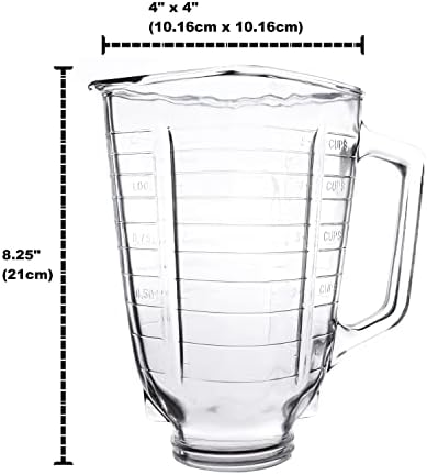 יוניבן 5 כוס זכוכית כיכר למעלה בלנדר צנצנת מתאים אוסטר & מגבר; אוסטרייזר בלנדרים