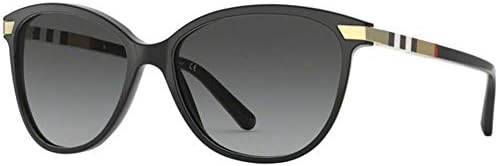 בורברי להיות 4216 3001 ט3 שחור פלסטיק חתול-עין משקפי שמש אפור שיפוע, מקוטב עדשה