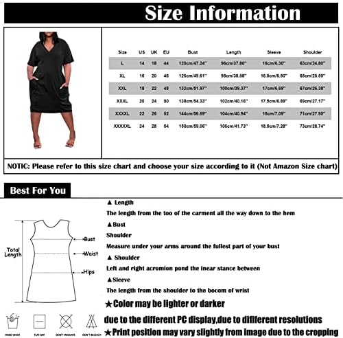 שמלות קוקטייל של נוקמופו לנשים 2022 קיץ פלוס גודל V צוואר V צוואר שרוול קצר בברך שמלה מזדמנת