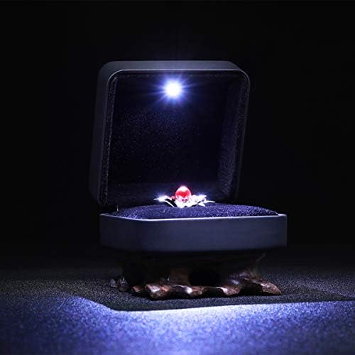 מארגן תכשיטים Besportble קופסא קופסא הצעה טבעת קופסא תאורה תאורה טבעת נישואין תכשיטים תצוגה קופסא קופסת עגיל