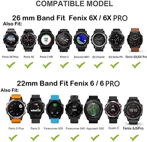 CEKGDB 26 22 ממ רצועת שעון עבור Garmin Fenix ​​5 5x Plus 3 3 HR fenix 6x 6 6S S60 MK1 צפה מהיר שחרור