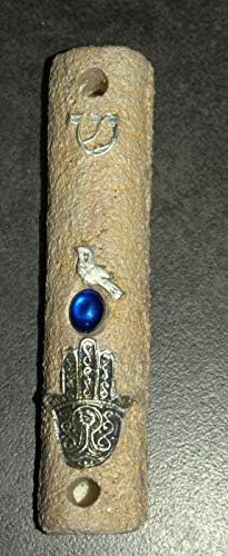 איסוף מגמות יהודיקה אבן מדומה מזוזה קייס חמסה ציפור כחולה פנינה קישוט 7 סמ