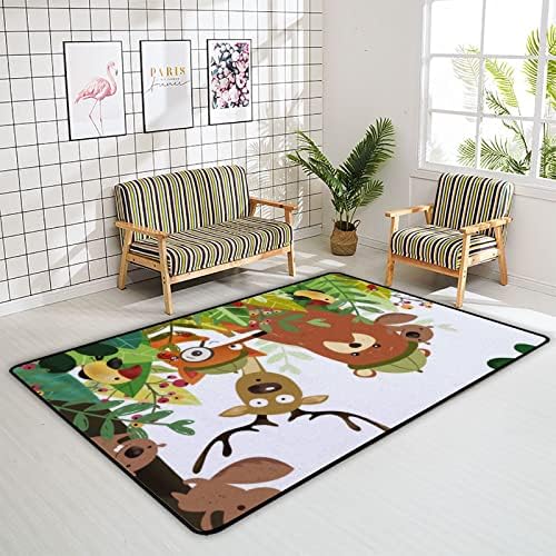 Xollar 60 x 39 בשטיחים גדולים לילדים שטיחים דוב חמוד צבי זאב שועל משתלת רכה שטיח פליימת פליימאט לחדר