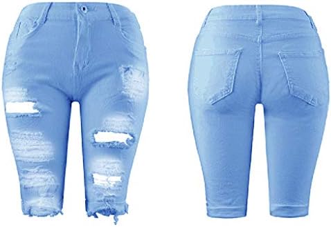 3/4 מכנסיים קצרים של Lenght נשים אלגנטיות התלקחויות מטען מוצק Ripstop Ripstop נמוך עבודה וינטג 'עבודה חג